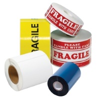 Custom Printed Tape - 2" x 1000 yd White 1.9 mil Machine Grade Tape, 6 rolls/case, 2 colors