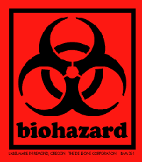Miscellaneous Labels - Bio Hazard 3 1/2" x 4" 500/roll