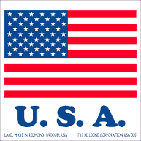 Flag Labels - Flag Label 4" x4" (USA) 500/roll