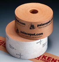 Custom Printed Tape - 260 Grade White Reinforced Paper Tape 3" x 450 ft., 10 rolls per case, 2 color